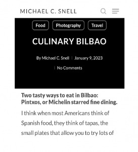 Culinary Bilbao by Michael C. Snell