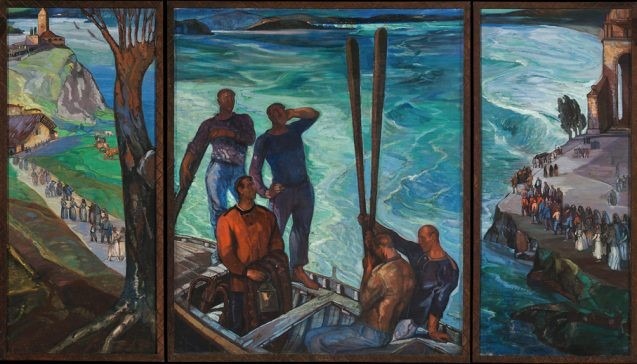 "Basque land, lyrical and religion" by Gustavo de Maeztu in Casa de Juntas de Vizcaya, Guernica