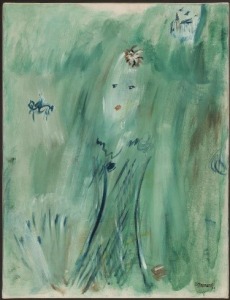 Portrait or Little Green Lady, by the Basque painter Olasagasti, 1931