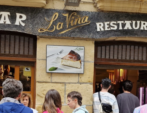 Burnt Basque cheesecake from Bar La Viña, in San Sebastian