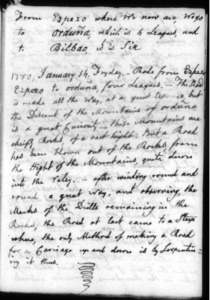 Diary of John Adams - 1780 January 14 - Fryday - Rode from Espejo to Orduña - Basque Country