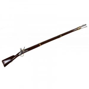 Spanish infantry musket model 1757 used in the American War of Independence. Made in Placencia de las Armas, Basque Country